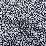 100% Cotton Printed Black White Grey