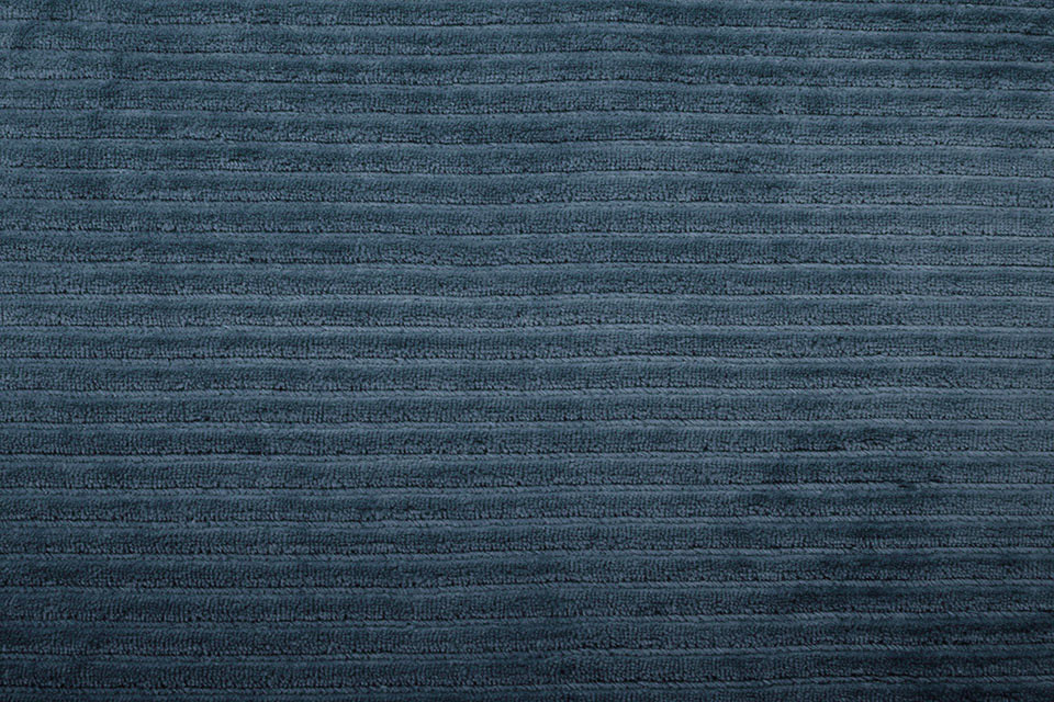 Katoenen Tricot Corduroy Brede Rib Jeans Blauw