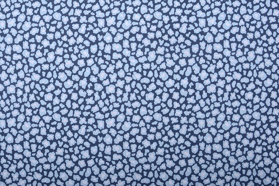 100% Katoen Bedrukt Blauw Wit
