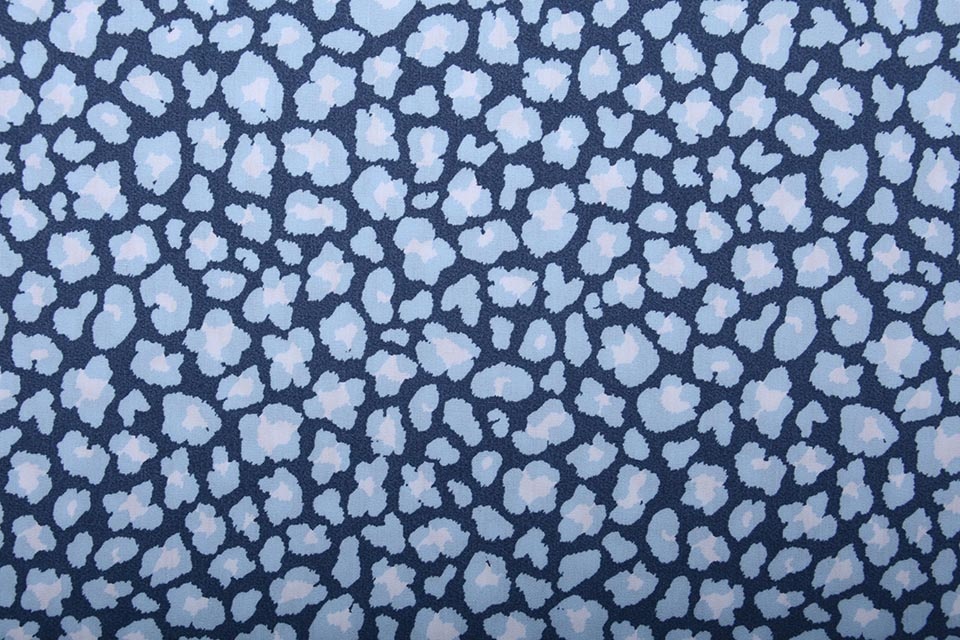 100% Katoen Bedrukt Blauw Wit