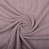 Strickstoff Zopfmuster Jersey Altrosa