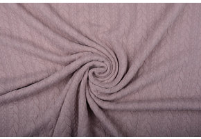 Strickstoff Zopfmuster Jersey Altrosa