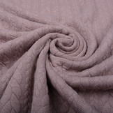 Gebreide Kabel Stof Tricot Oud Roze