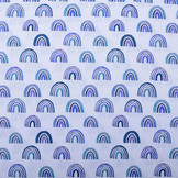 100% Baumwolle Regenbogen Blau