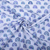 100% Cotton Rainbow Blue