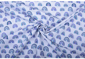 100% Katoen Regenboog Blauw