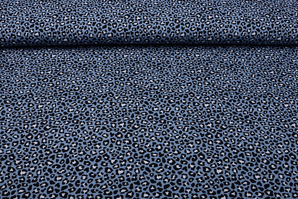 100% Katoen Panterprint Jeans Blauw