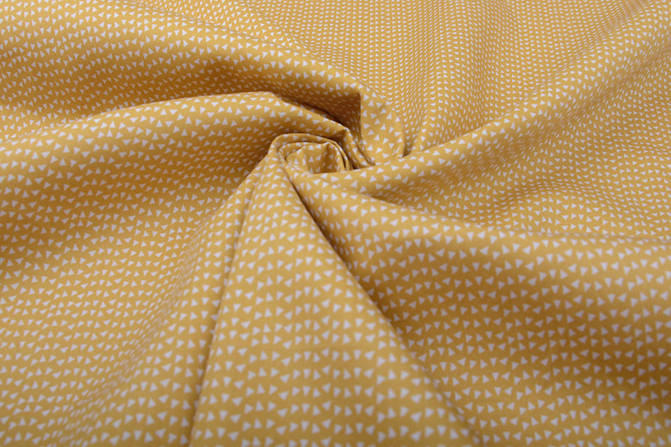 100% Cotton Triangle Ocher Yellow