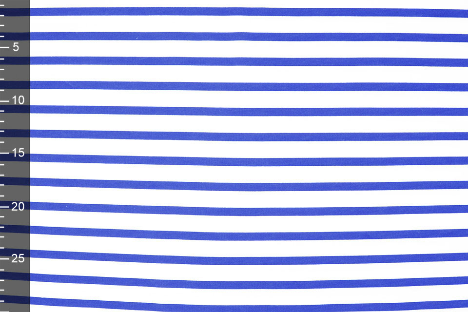 French Terry Gestreept Wit Blauw