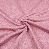 French Terry Sweatshirt Fabric Light Wine Red Melange