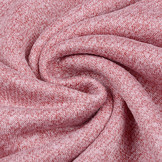 French Terry Sweatshirt Fabric Light Wine Red Melange