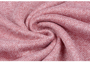 French Terry Sweatshirtstoff Hell Weinrot Melange