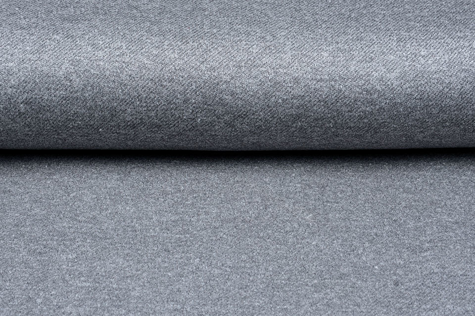 French Terry Sweatshirt Fabric Grey Melange