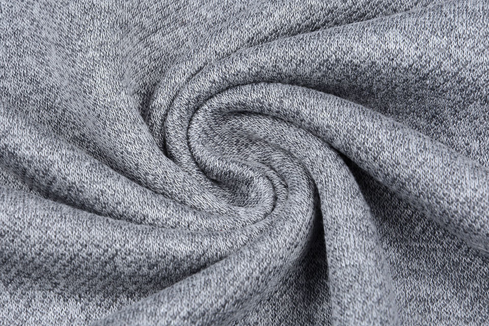 French Terry Sweatshirt Stof Grijs Melange