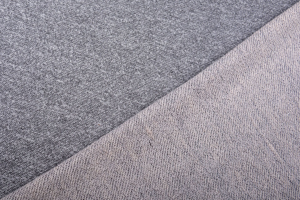 French Terry Sweatshirt Stof Grijs Melange