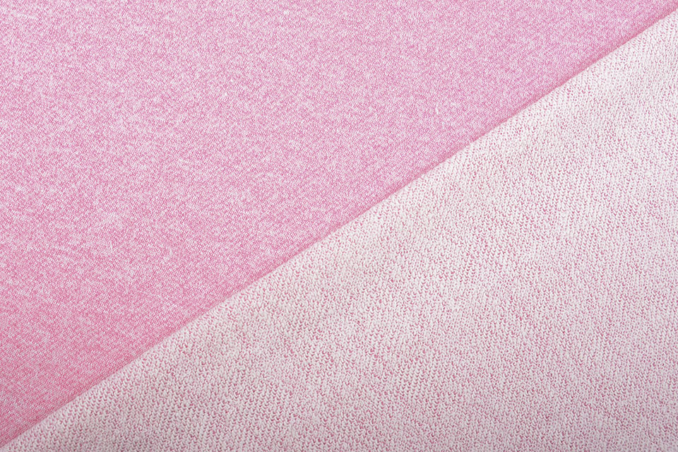 French Terry Sweatshirt Stof Roze Melange