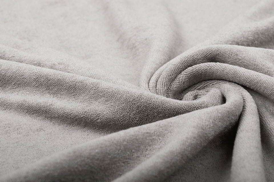 Stretch Frottee Silber