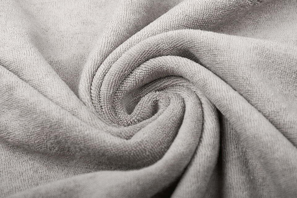 Stretch Frottee Silber