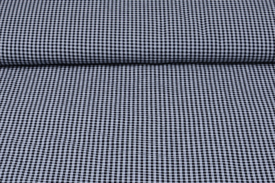 Seersucker Checkered Black