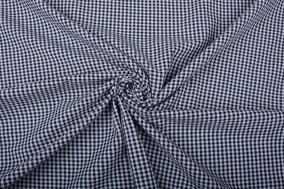 Seersucker Checkered Black