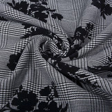 Geweven Ruit Flock Grijs Oku