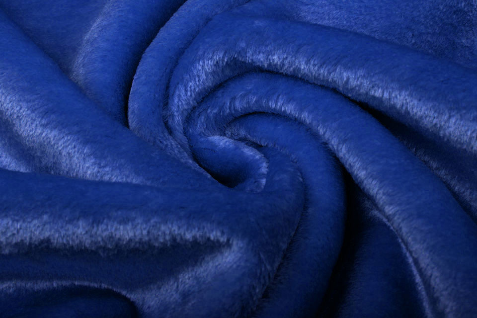 Karnevalsplüsch Königsblau