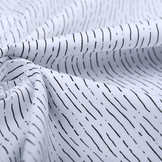 100% Cotton Striped White Black