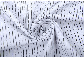 100% Katoen Streepjes Wit Zwart