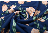 Scuba Crepe Printed Tulip Blue