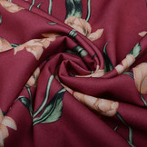 Scuba Crepe Bedruckt Tulpe Rot