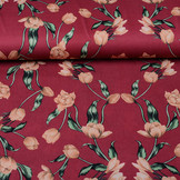 Scuba Crepe Printed Tulip Red