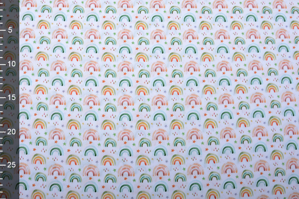 100% Katoen Regenboog Groen/Oranje