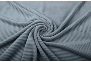 Cotton Jersey Corduroy Wide Rib Grey Blue