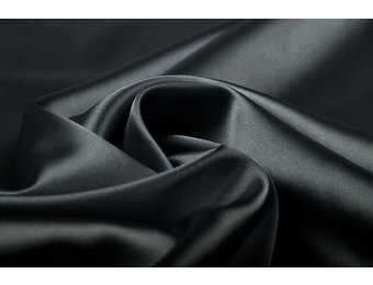 Stretch Satin Anthracite Grey