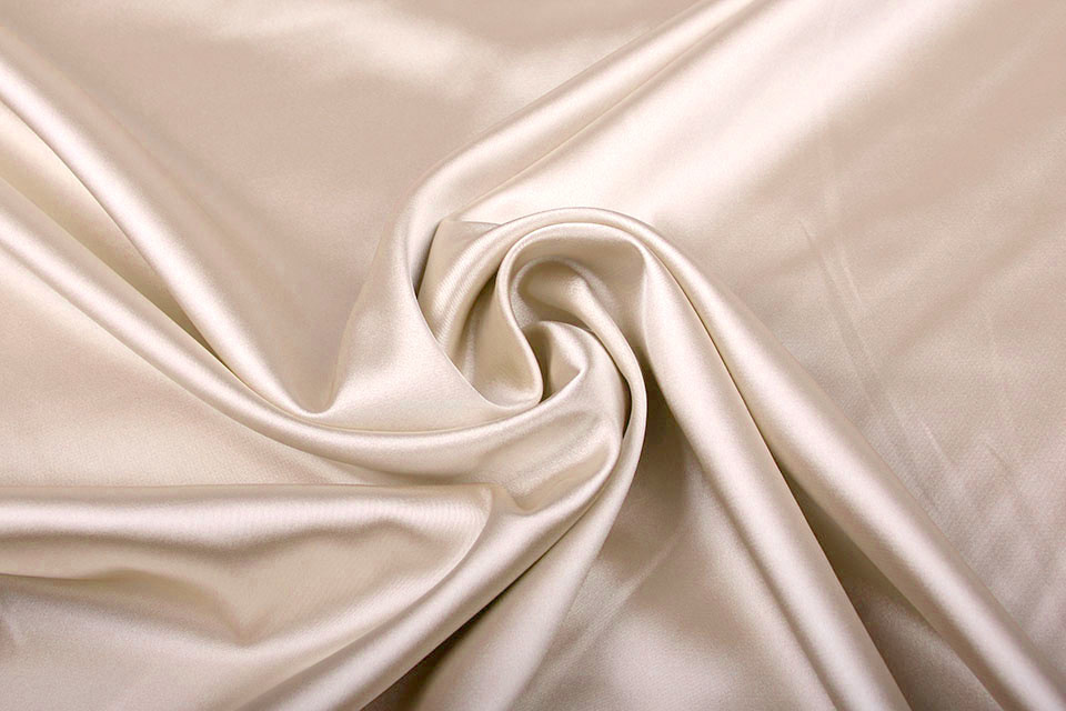 French champagnecharmeuse Stretch Silky Soft Satin Sold by the