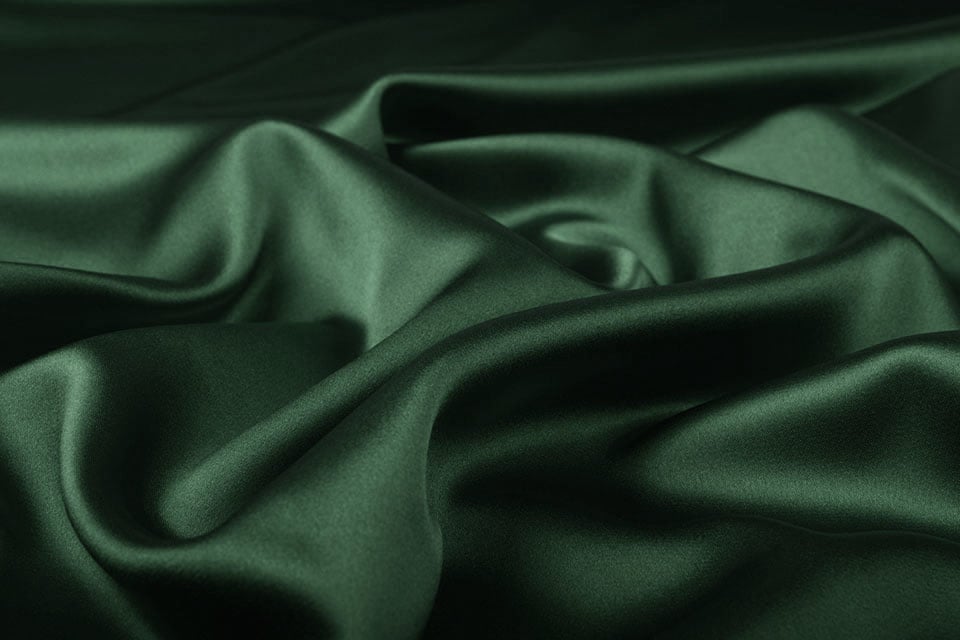 Satijn Satijn Donker Groen - YES Fabrics
