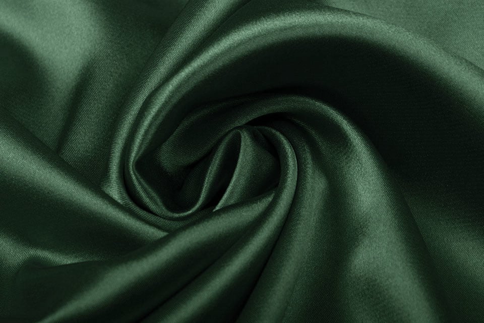 Stretch Satin Dark Green - YES Fabrics
