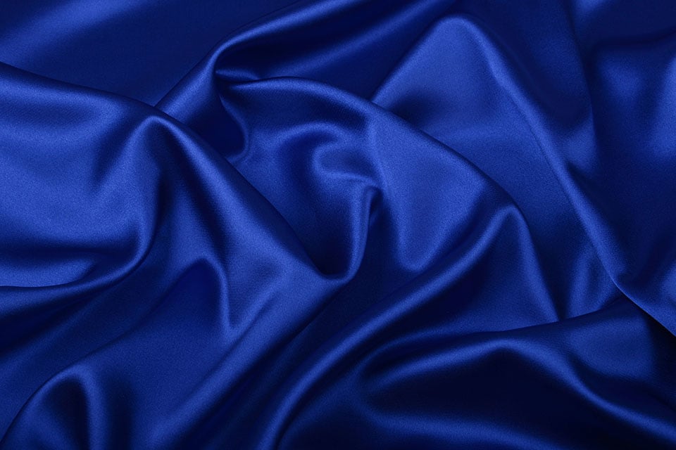 blue satin fabric