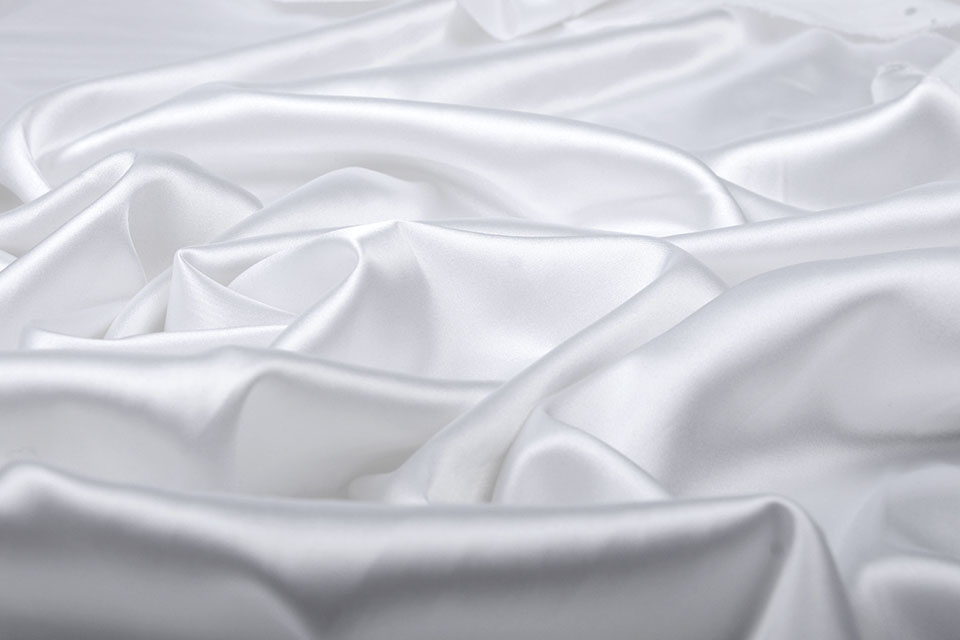 Stretch Satin White - YES Fabrics