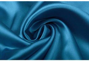 Stretch Satin Petrol Blue