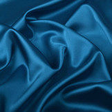 Stretch Satin Petrol Blue