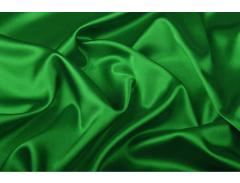 Stretch Satin Grass Green