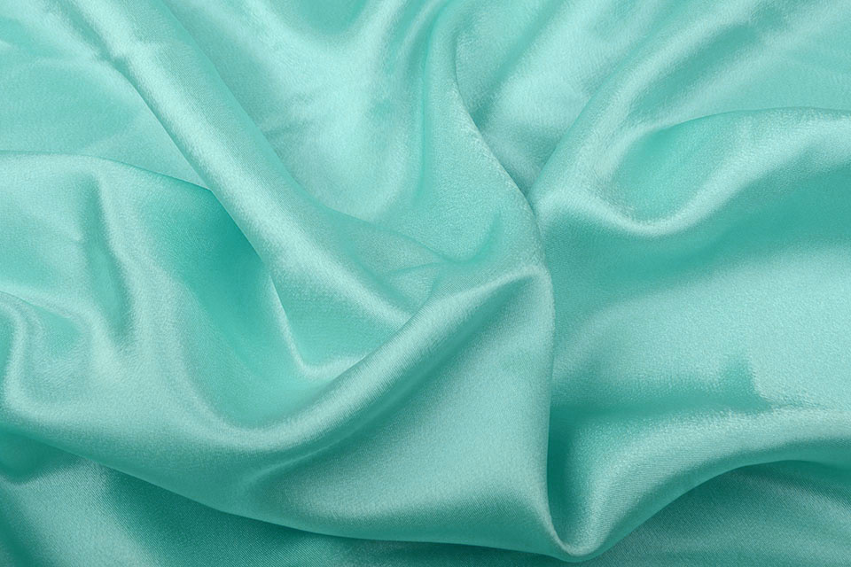 Liquid Satin Dress Fabric Mint Green - per metre