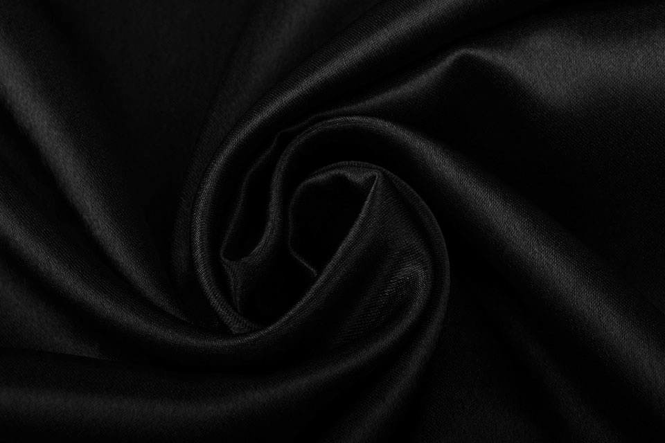 Crêpe Satin Black - YES Fabrics