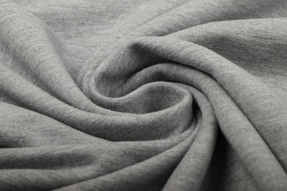 French Terry Light Grey Melange - YES Fabrics