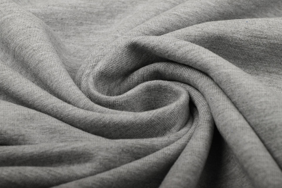 French Terry Light Grey Melange YES Fabrics