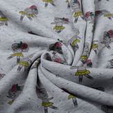 SweatStoff Alpenfleece Elefant Grau Meliert