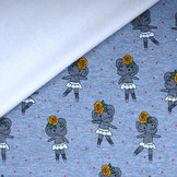 SweatStoff Alpenfleece Elefant Jeans Meliert