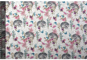 SweatStoff Alpenfleece Igel Creme Meliert