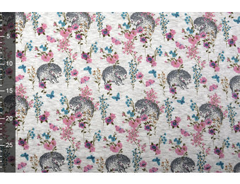 SweatStoff Alpenfleece Igel Creme Meliert